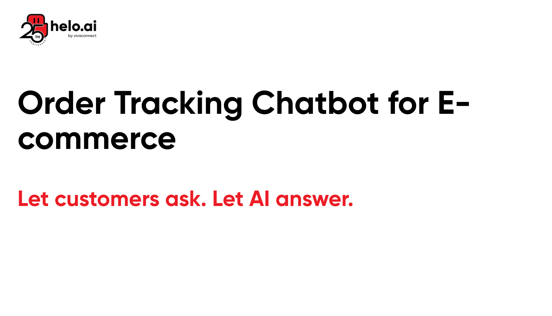 Order Tracking Chatbot for E-commerce